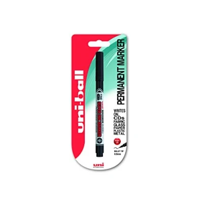 Abbildung von uni ball PNA 125 Super Ink Marker, schwarzer, ölbasierter feine Rundspitze, 0,9 mm Linienbreite, schreibt auf den meisten Oberflächen, Einzelpackung