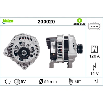Abbildung von Drehstromgenerator VALEO 200020