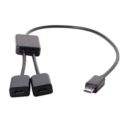 Abbildung von chenyang Micro USB OTG Kabel,Micro 1 Stecker auf 2 Buchse Hub Kabel für Laptop PC Maus Flash Disk
