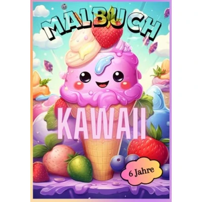 Abbildung von Kawaii Malbuch: Sommer 60 Zeichnungen für Kinder ab 6 Jahren