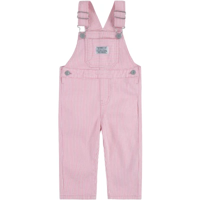 Abbildung von Levi&#039;s Railroad Stripe Overall Latzhose für Kinder, Größe: 92 (baby), Bright white