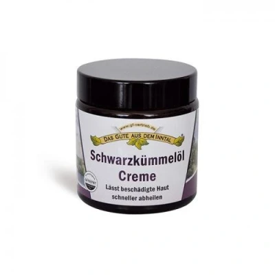 Abbildung von Inntaler Schwarzkümmelöl Creme 110 ml im Glastiegel das Gute aus dem Inntal