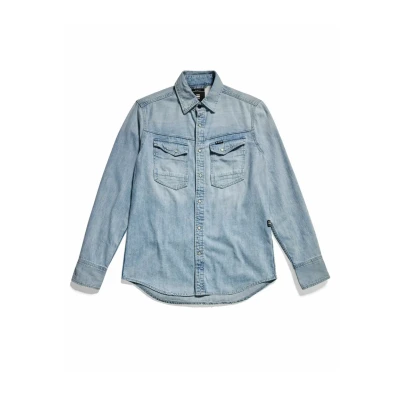 Abbildung von G Star Hemd, Herren, Größe: Large, Sun faded blue mist