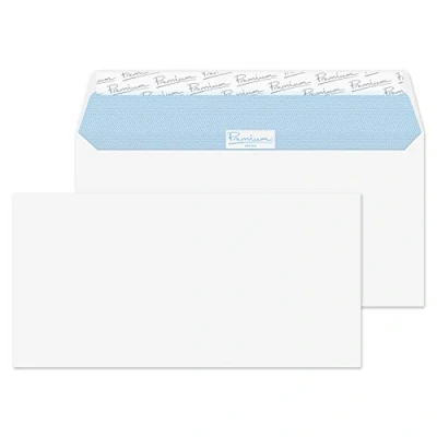 Abbildung von Blake Office 32214 Briefumschläge Haftklebung Ultra Weiß Wove DL 110 x 220 mm 120g/m² 50 Stück