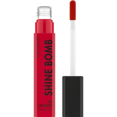Abbildung von Catrice Shine Bomb Lip Lacquer, Lippenstift, Nr. 040, Rot, langanhaltend, sofortiges Ergebnis, glänzend, farbintensiv, vegan, ölfrei, ohne Parabene, Mikroplastikpartikel, 1er Pack (3ml)