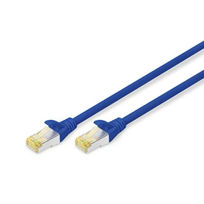 Abbildung von DIGITUS LAN Kabel Cat 6A 5m RJ45 Netzwerkkabel S/FTP Geschirmt Kompatibel zu 6 &amp; 7 Blau