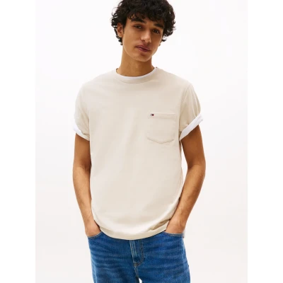 Abbildung von Tommy Hilfiger Essential Solid Pocket TEE Tshirt basic, Herren, Größe: XXL, Newsprint