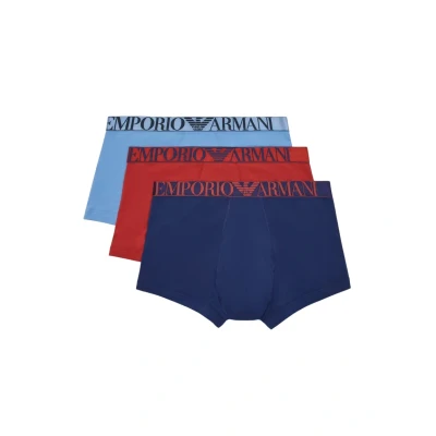 Abbildung von Emporio Armani Dreierpack Panties, Herren, Größe: Small, Blau