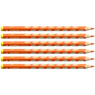 Abbildung von Ergonomischer Buntstift für Linkshänder STABILO EASYcolors 6er Pack orange
