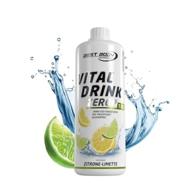 Abbildung von Best Body Nutrition Vital Drink ZEROP® Zitrone Limette, Original Getränkekonzentrat Sirup zuckerfrei, 1:80 ergibt 80 Liter Fertiggetränk, 1000 ml