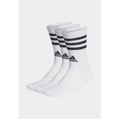 Abbildung von adidas Unisex 3 Stripes Cushioned Crew Socks Pairs, White / Black, 10.5 12.5