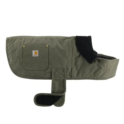 Abbildung von Carhartt Firm Duck Isolierter Hundemantel, Armeegrün/Messing, Größe M