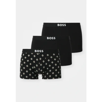 Abbildung von BOSS Boxershorts »Trunk 3P ONE D«, (3 St.), mittlere Bundhöhe, 1x gemustert, 2x unifarben