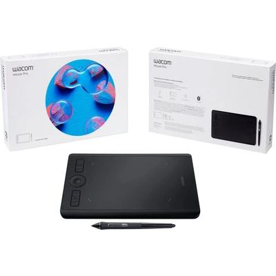 Abbildung von Wacom Intuos Pro Grafiktablett (Größe: S)/Kleines, professionelles Stifttablett (inkl. Pen 2 Eingabestift mit Ersatzspitzen, geeignet für Windows &amp; Mac) Ideal Home Office E Learning