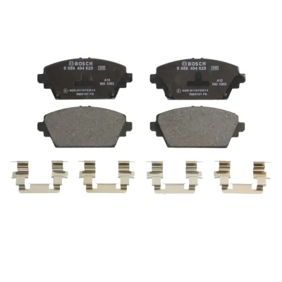 Abbildung von BOSCH 0 986 494 629 Bremsbelagsatz Low Metallic mit Anti Quietsch Blech Feder NISSAN: Almera Tino