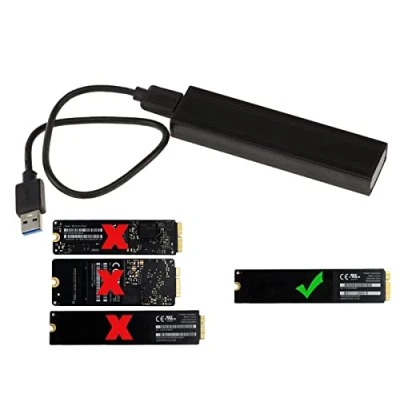 Abbildung von KALEA INFORMATIQUE Kompatibles externes Gehäuse für Mac Air 2012 SSDs zu USB3 (USB 3.0 SUPERSPEED) mit 8+18 Pins (A1466 A1465 MD223 MD224 MD231 MD232).