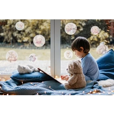 Abbildung von Disney Fenstersticker Winnie the Pooh Wonderful Bubbles Größe 30 x cm, 2 Bogen Kinderzimmer, Babyzimmer, Fensteraufkleber, Fensterbild