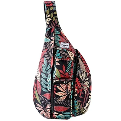 Abbildung von HAWEE Reise Brusttasche Sling Umhangetasche Rucksack Crossbody Schultertasche Daypack Casual für Männer Frauen Teenager Arbeit Studie Outdoor Klettern Wandern Laufen
