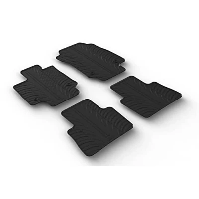 Abbildung von Gledring 0755 Fußmattensatz Gummi vorne und hinten 4 schwarz 750mm 550mm