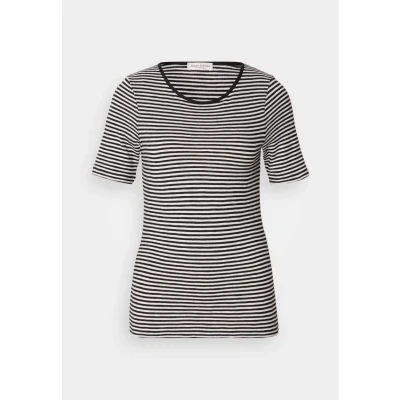 Abbildung von Marc O&#039;Polo Short Sleeve Round NECK Striped Tshirt print, Damen, Größe: Small, Black