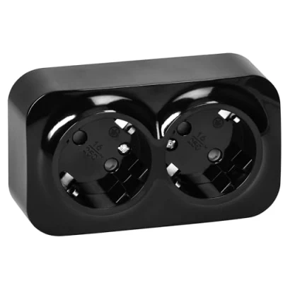 Abbildung von Miratic Steckdose Aufputz Wand 2P+Z Schuko IP20 (2 Steckdosen)