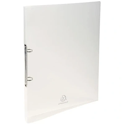 Abbildung von Exacompta 54194E Ringhefter Crystal DIN A4 aus flexiblem Kunststoff mit 2 Ringen 20 mm breit kristall ideal für Schule und Büro Ringordner Ringbuchordner