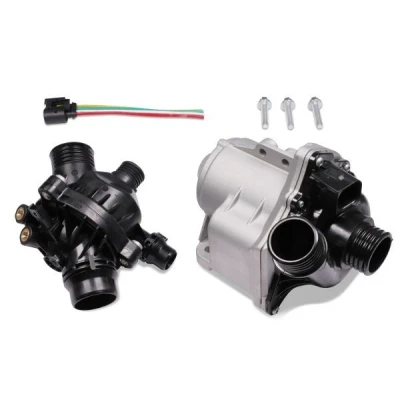 Abbildung von HEPU P494 TH Wasserpumpe ohne Dichtungen mit Schrauben, Thermostat elektrisch BMW: 5 Saloon, 3 Touring
