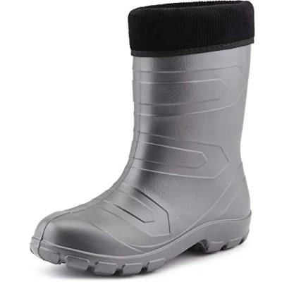 Abbildung von Ladeheid Damen Thermo Eva Gummistiefel federleicht LALMG879(Silber/Schwarz, 37 EU)