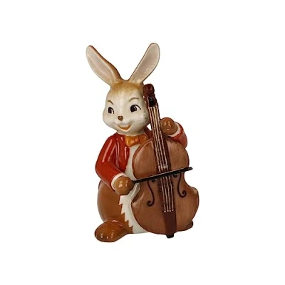 Abbildung von Goebel Hasenfigur Fröhlicher Bassist Osterhasen