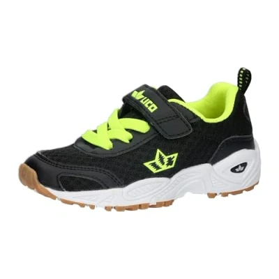 Abbildung von Lico Jungen Unisex Kinder Bronte VS Hallenturnschuhe, Schwarz/Lemon, 30 EU