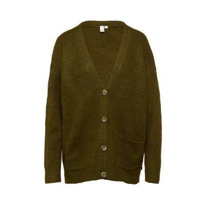 Abbildung von QS Strickjacke, Damen, Größe: Medium, Olivgrün