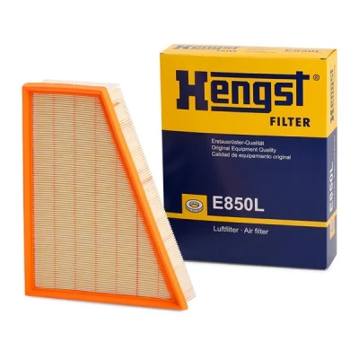 Abbildung von HENGST FILTER E850L Luftfilter 70 120 317 Filtereinsatz FORD: Galaxy Mk2 MPV, MONDEO 4 Turnier, S Max Mk1, VOLVO: S80 II, V70 3