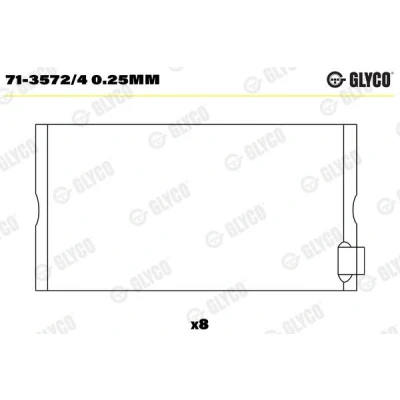 Abbildung von GLYCO 71 3572/4 0.25mm Pleuellager