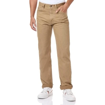 Abbildung von Wrangler Authentics Herren Classic 5 Pocket Regular Fit Cotton Jeans, Khaki, 32W / 34L