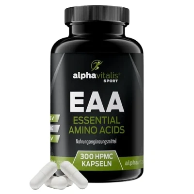 Abbildung von EAA Kapseln hochdosiert 300 Stk. vegan mit allen 8 essentiellen Aminosäuren inkl. BCAA ohne Magnesiumstearat essentielle