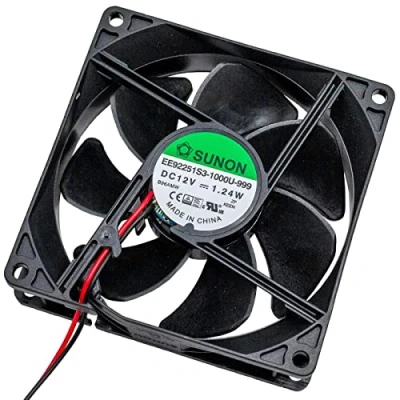 Abbildung von Lüfter 12V DC 1,24W 92x92x25mm 67,1m3/h 2400U/Min Sunon EE92251S31000U999