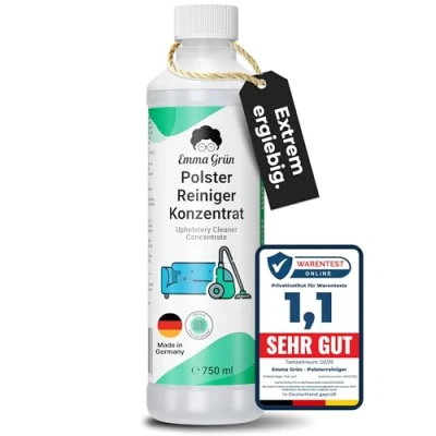 Abbildung von Emma Grün® Polsterreiniger Konzentrat Waschsauger Reinigungsmittel für Teppiche, Sofas &amp; Textilien Ideal als Nasssauger Wirksame Polster Reinigung Made in Germany