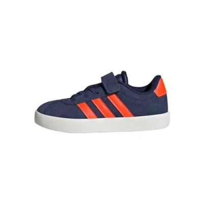 Abbildung von adidas VL Court 3.0 Hook and Loop Shoes Kids Schuhe, Dark Blue/Impact orange/Gold met, 29 EU