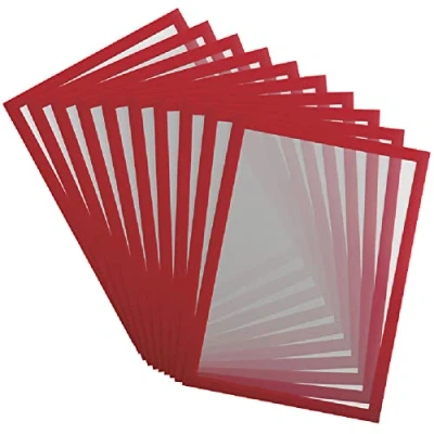 Abbildung von Tarifold Es 195233 Magneto Pro 10 magnetischer Informationsrahmen A4, für Dokumente, Hinweise, Schilder, Austausch und schnelles Einsetzen magnetische Rückseite aus Metallflächen, rot, Stück