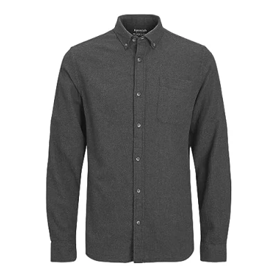 Abbildung von Jack &amp; Jones Jjeclassic Melange LS SN Hemd, Herren, Größe: XL, Dark grey