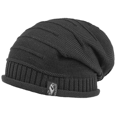 Abbildung von CHILLOUTS Longbeanie aus 100% Baumwolle Erik Hat Herren dunkelgrau