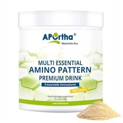 Abbildung von APOrtha® Multi essential Amino Pattern I 480 g Pina Colada Drink mit 8 essentiellen Aminosäuren nach Prof. Dr. Lucà Moretti für optimierte Eiweißversorgung komplex hochdosiert EAA