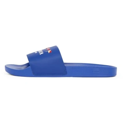 Abbildung von Tommy Hilfiger Herren Badeschuhe Flags mit Logo, Blau (Wedge Blue), 45