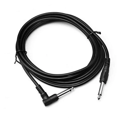 Abbildung von Alnicov 6.35mm Gitarrenkabel rechtwinklig 1/4 Zoll Gitarreninstrument Verstärker Kabel 3 m für E Gitarre, Bass, elektrische Mandoline, Single schwarz