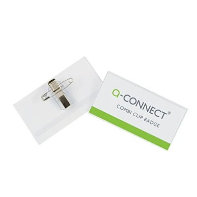 Abbildung von Q Connect KF01567 Kombi Ausweisschildhülle 54 x 90 mm 50 Stück