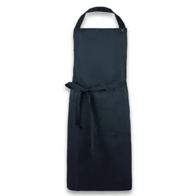 Abbildung von ZOLLNER Kochschürze in schwarz robuste Grillschürze mit aufgenähten Taschen Baumwolle 75x100 cm Bindebänder waschbar bis 60C Oeko Tex® Zertifiziert