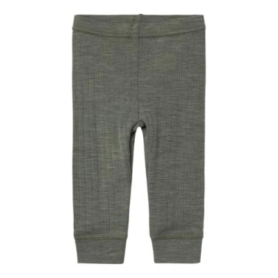 Abbildung von Name it Nbmwang Needle Longjohn Solid Unisex Leggings Hosen für Kinder, Größe: 68, Mulled basil