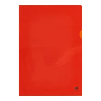 Abbildung von Oxford Akten Hüllen A4, glasklar, pvc, oben und seitlich offen, orange, 25 Stück