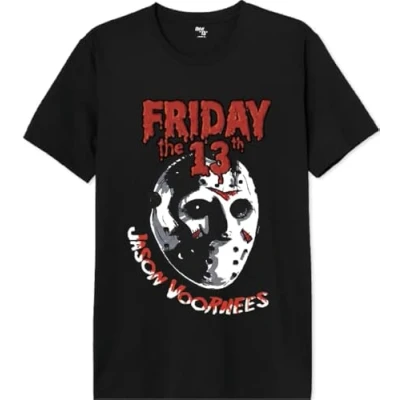 Abbildung von Friday the 13th Herren Uxfridmts001 T Shirt, Schwarz, 56