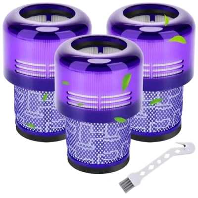 Abbildung von Rebirthcare 3 stück filter für dyson v11 sv17 sv14 sv22 absolute extra pro animal torque drive total clean staubsauger, ersatzfilter ersatzteil ersetzen sie no.Dy 970013 02 &amp; 97001302